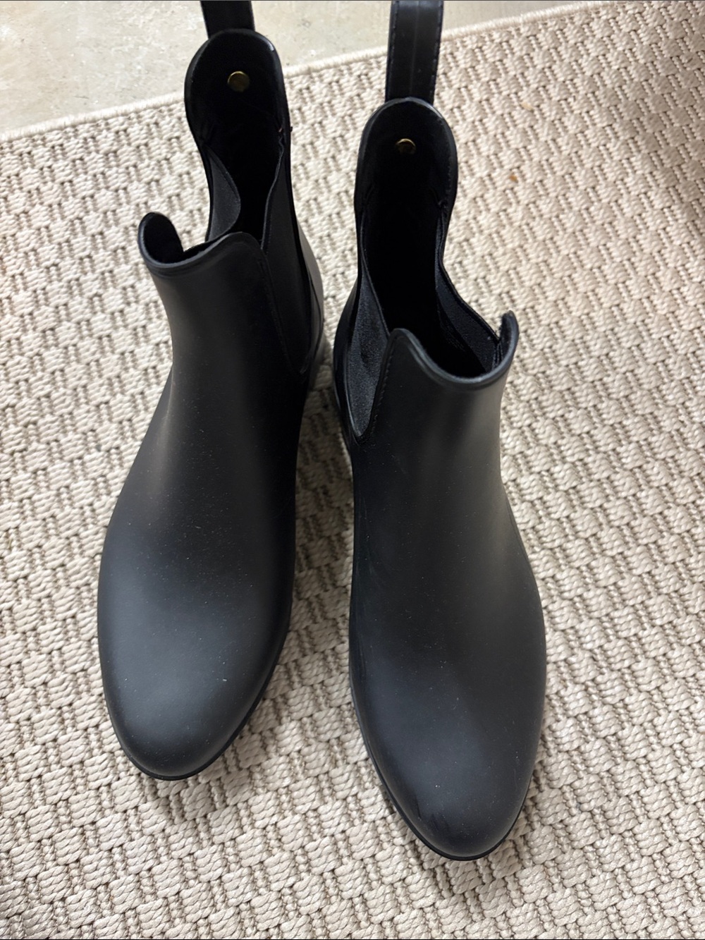 Sam Edelman Black Chelsea-Style Rain Booties